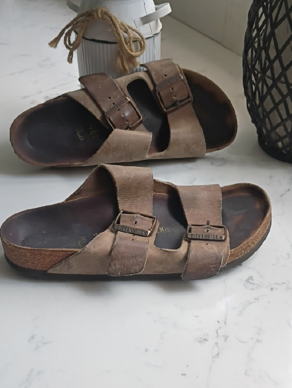 Birkenstock Arizona Two-Strap Sandals in Brown